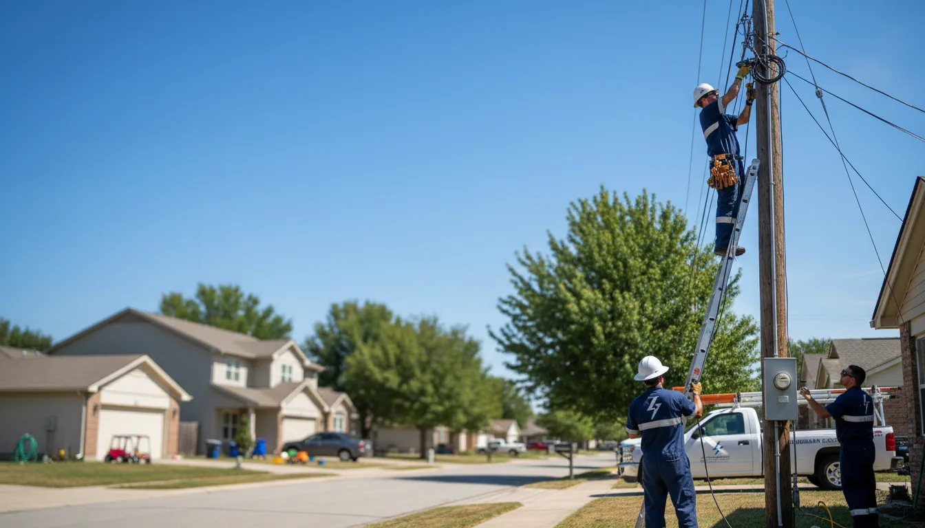 Residential electrician providing installation services in Beggs, OK